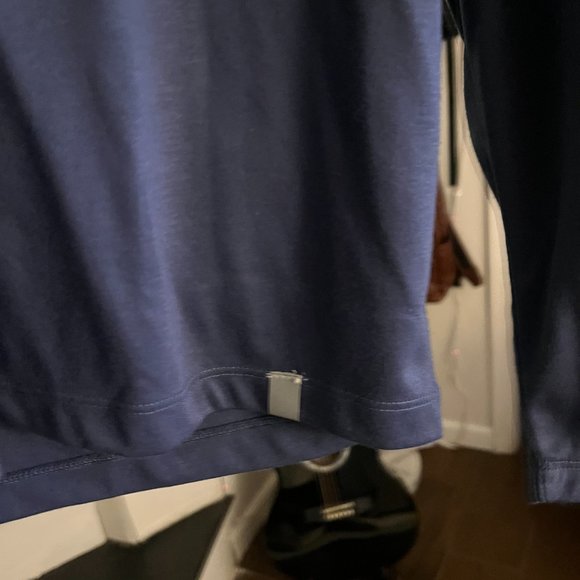 Alfani Large Navy Blue Pajama Long Sleeve Shirt - Picture 4 of 10